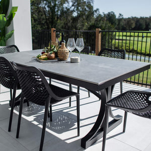 best-outdoor-furniture-Roma Malibu - 7pce (180x100) - Outdoor Dining Set #color_BLACK
