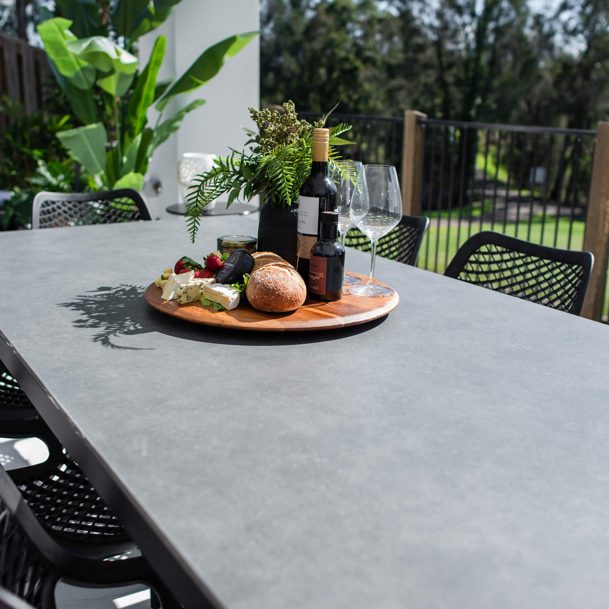 best-outdoor-furniture-Roma - Sinter Coastmoon - 9pce Outdoor Dining Set (215cm) WhiteTop on White Frame #color_BLACK