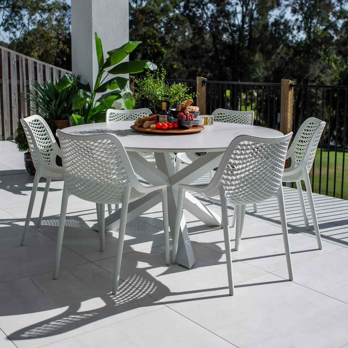 best-outdoor-furniture-Roma Malibu Round - 7pce (150x150) - Outdoor Dining Set #color_WHITE
