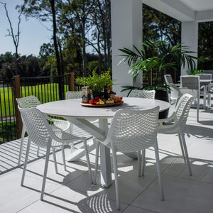 best-outdoor-furniture-Roma Malibu Round - 7pce (150x150) - Outdoor Dining Set #color_WHITE