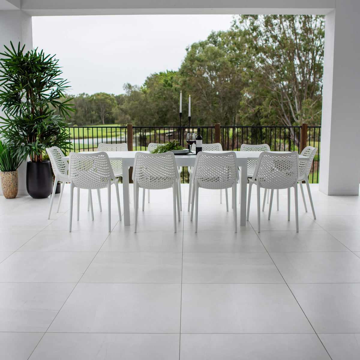 bets-outdoor-furniture-Roma Nara Extension - 11pce (270x102) - Outdoor Dining Set #color_WHITE