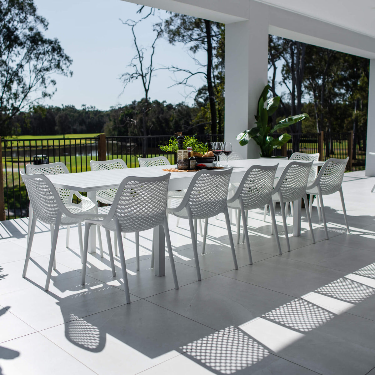 Roma Nara Extension - 13pce (320x106) - Outdoor Dining Set -