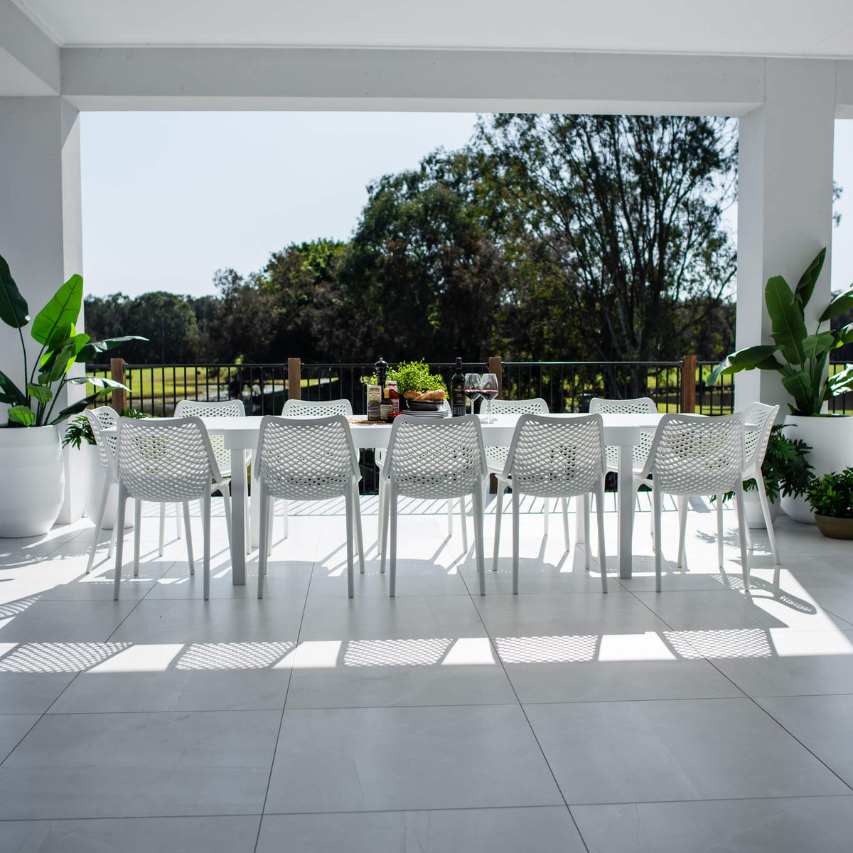 Roma Nara Extension - 13pce (320x106) - Outdoor Dining Set -