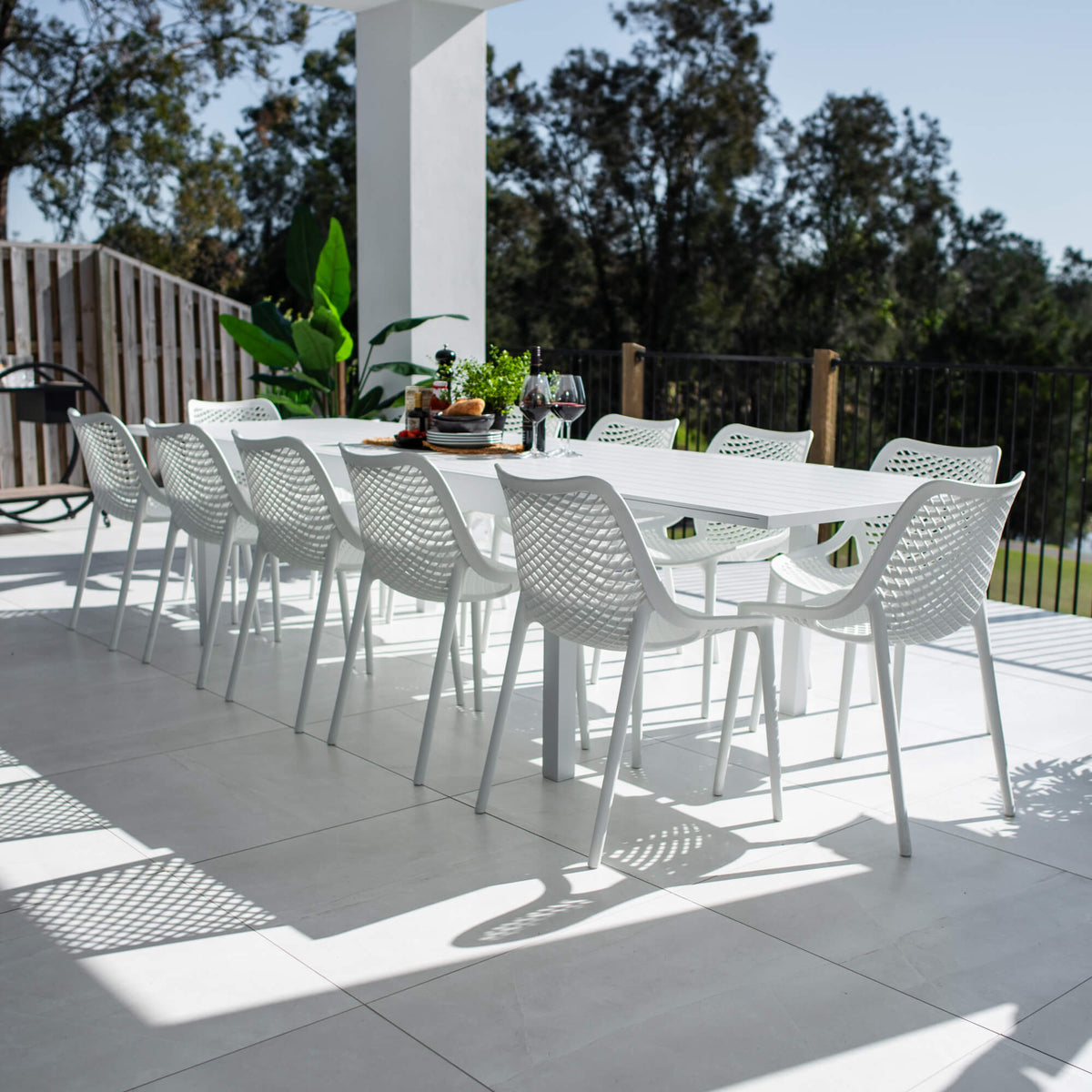 Roma Nara Extension - 13pce (320x106) - Outdoor Dining Set -
