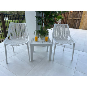 best-outdoor-furniture-Roma - Slat Side - 3pce Outdoor Chat Set White