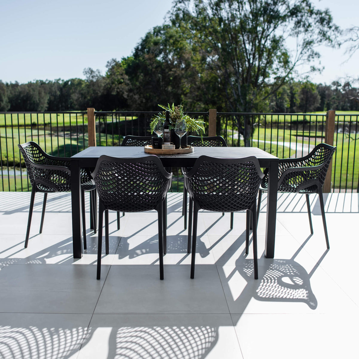 best-outdoor-furniture-Roma XL Aria - 7pce (150x80) - Outdoor Dining Set #color_BLACK