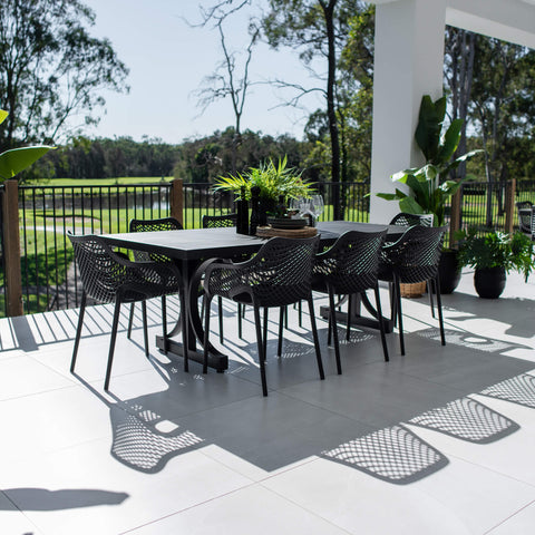 Roma XL Bergen - 9pce (220x100) - Outdoor Dining Set