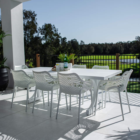 Roma XL Bergen - 9pce (220x100) - Outdoor Dining Set
