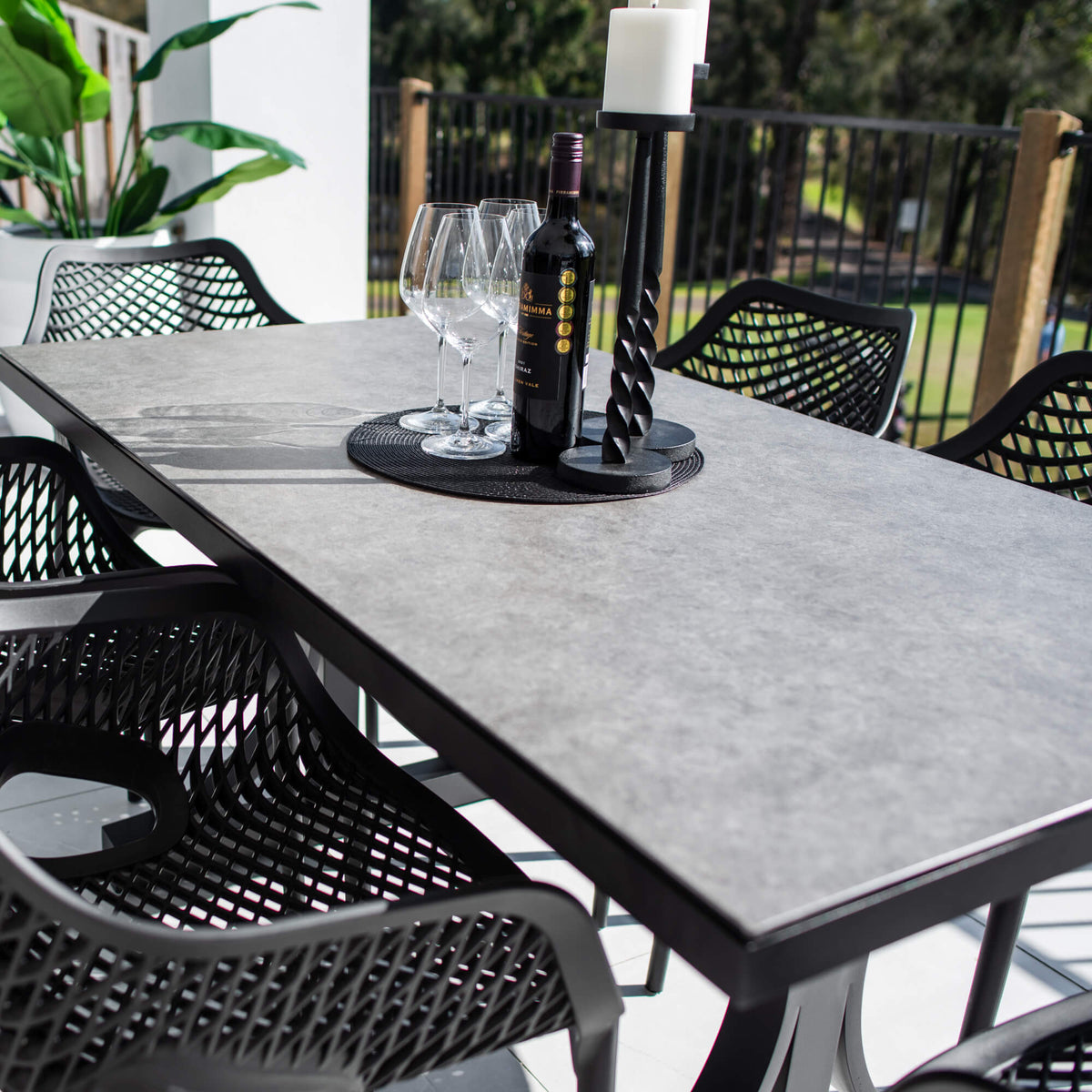 best-outdoor-furniture-Roma XL Chester Moon - 7pce (150x80) - Outdoor Dining Set #color_BLACK