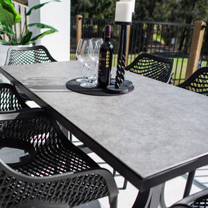 best-outdoor-furniture-Roma XL Chester Moon - 7pce (150x80) - Outdoor Dining Set #color_BLACK