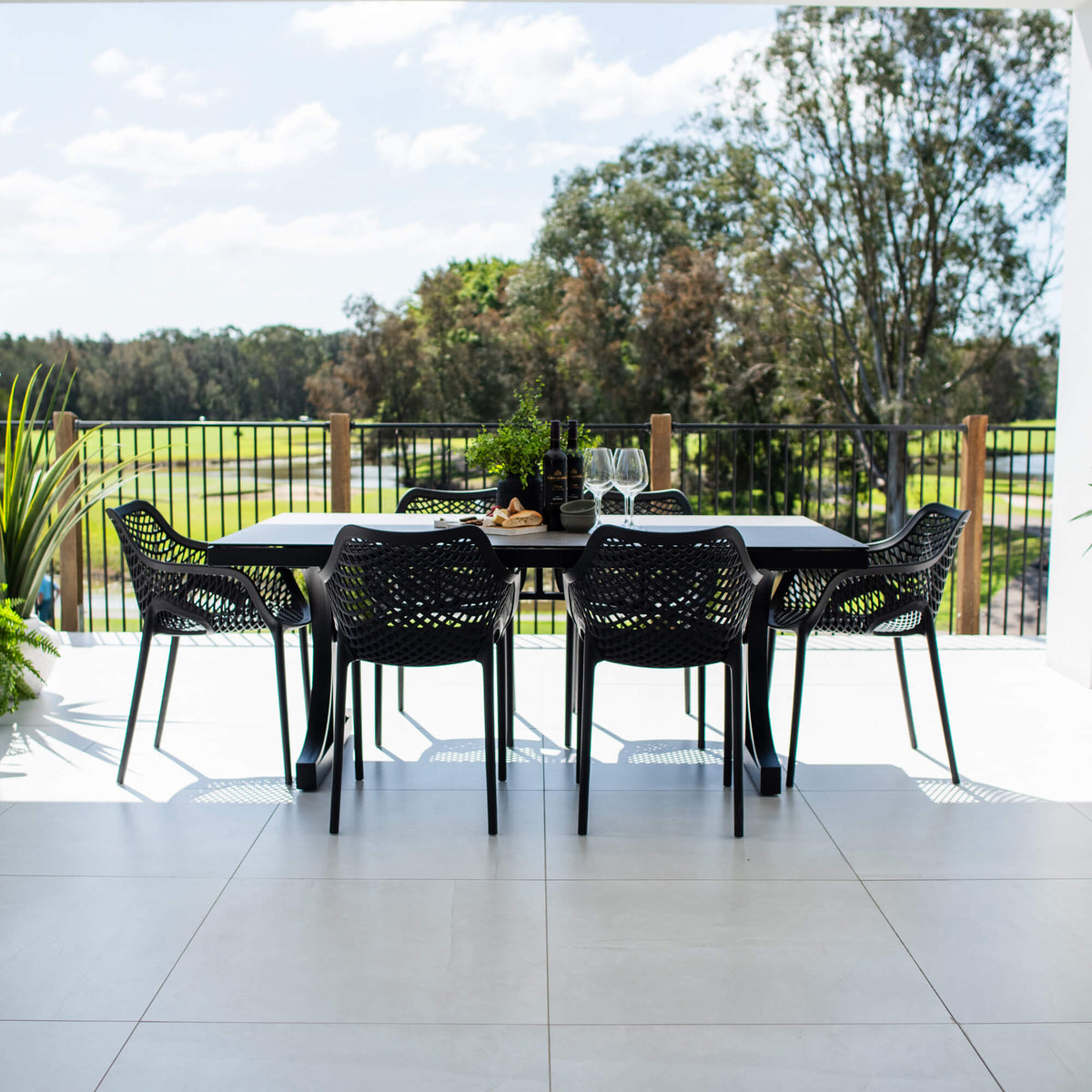 best-outdoor-furniture-Roma XL Chester Moon - 7pce (180x100) - Outdoor Dining Set #color_BLACK