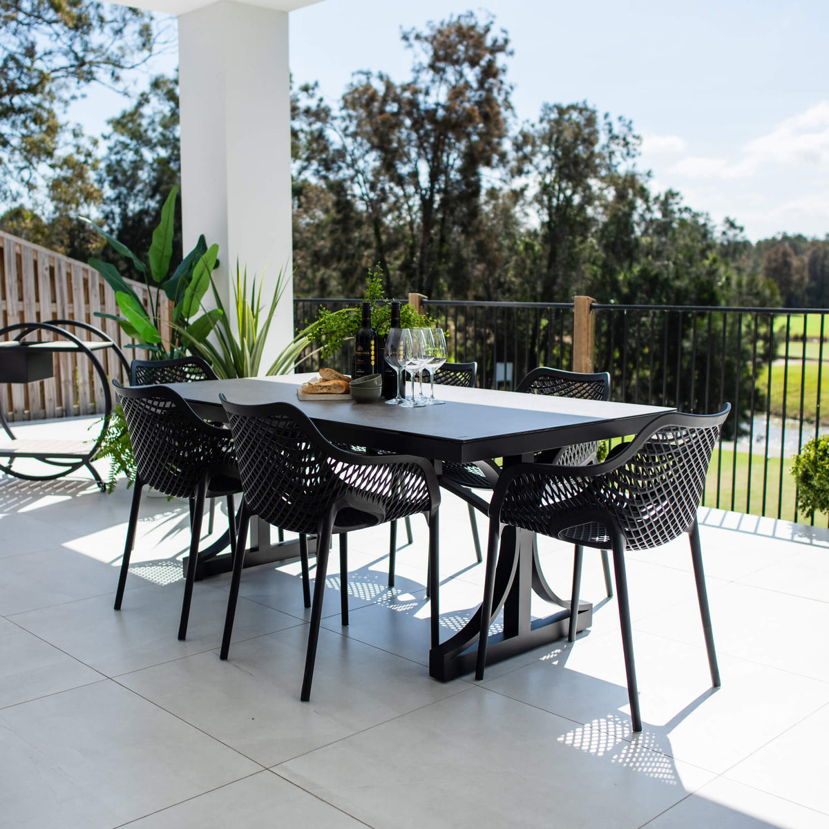 best-outdoor-furniture-Roma XL Chester Moon - 7pce (180x100) - Outdoor Dining Set #color_BLACK