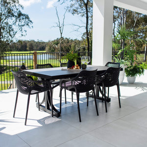 best-outdoor-furniture-Roma XL Chester Moon - 7pce (180x100) - Outdoor Dining Set #color_BLACK