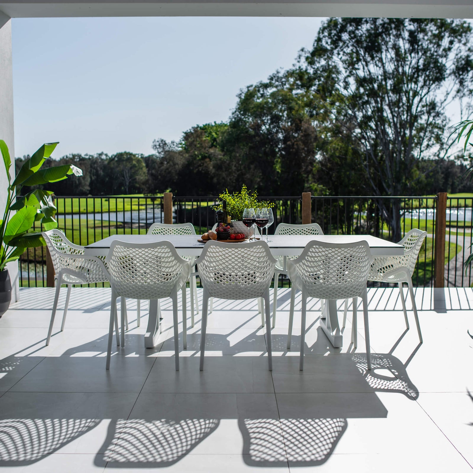 best-outdoor-furniture-Roma XL - Chester Moon - 9pce Outdoor Dining Set (215cm) Grey Top on White Frame #color_BLACK
