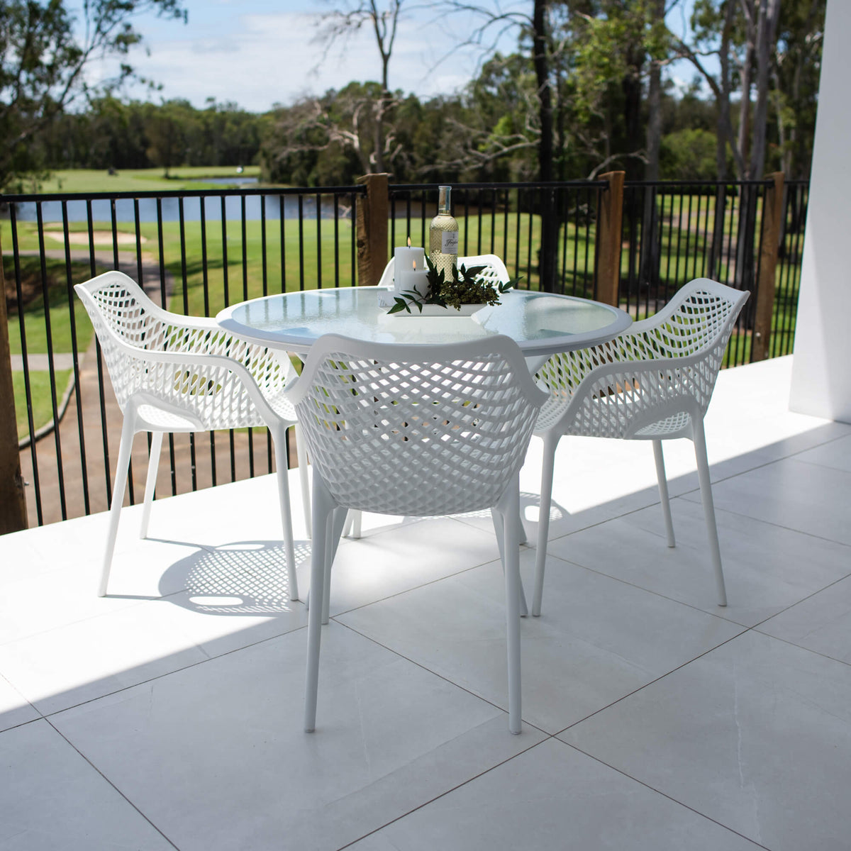 Roma XL/Coventry 105cm - 5pce Outdoor Dining Set