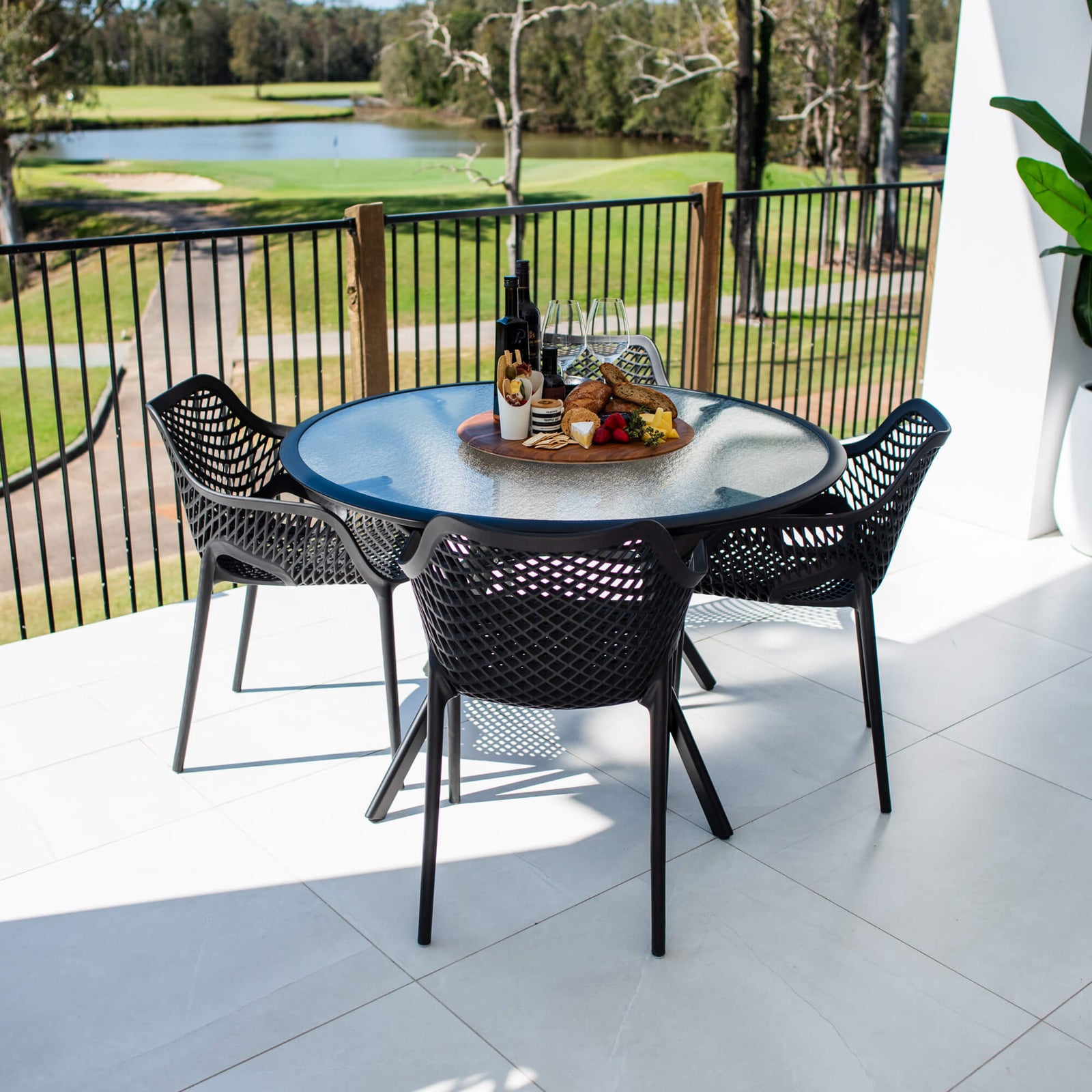 best-outdoor-furniture-Roma XL Coventry - 5pce (120x120) - Outdoor Dining Set #color_BLACK