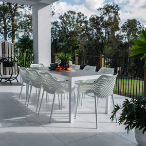 best-outdoor-furniture-Roma XL Cruz - 9pce (200x90) - Outdoor Dining Set #color_WHITE-GREY