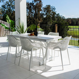 best-outdoor-furniture-Roma XL Malibu - 7pce (150x80) - Outdoor Dining Set  #color_WHITE