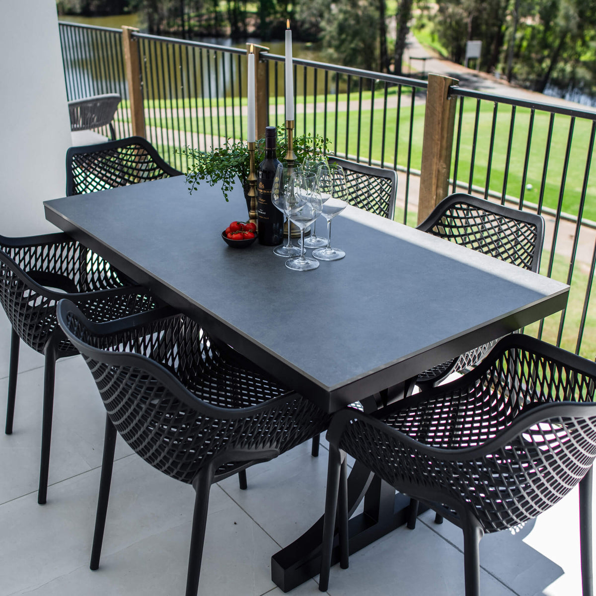 best-outdoor-furniture-Roma XL Malibu - 7pce (150x80) - Outdoor Dining Set  #color_BLACK