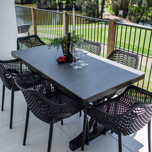 best-outdoor-furniture-Roma XL Malibu - 7pce (150x80) - Outdoor Dining Set  #color_BLACK