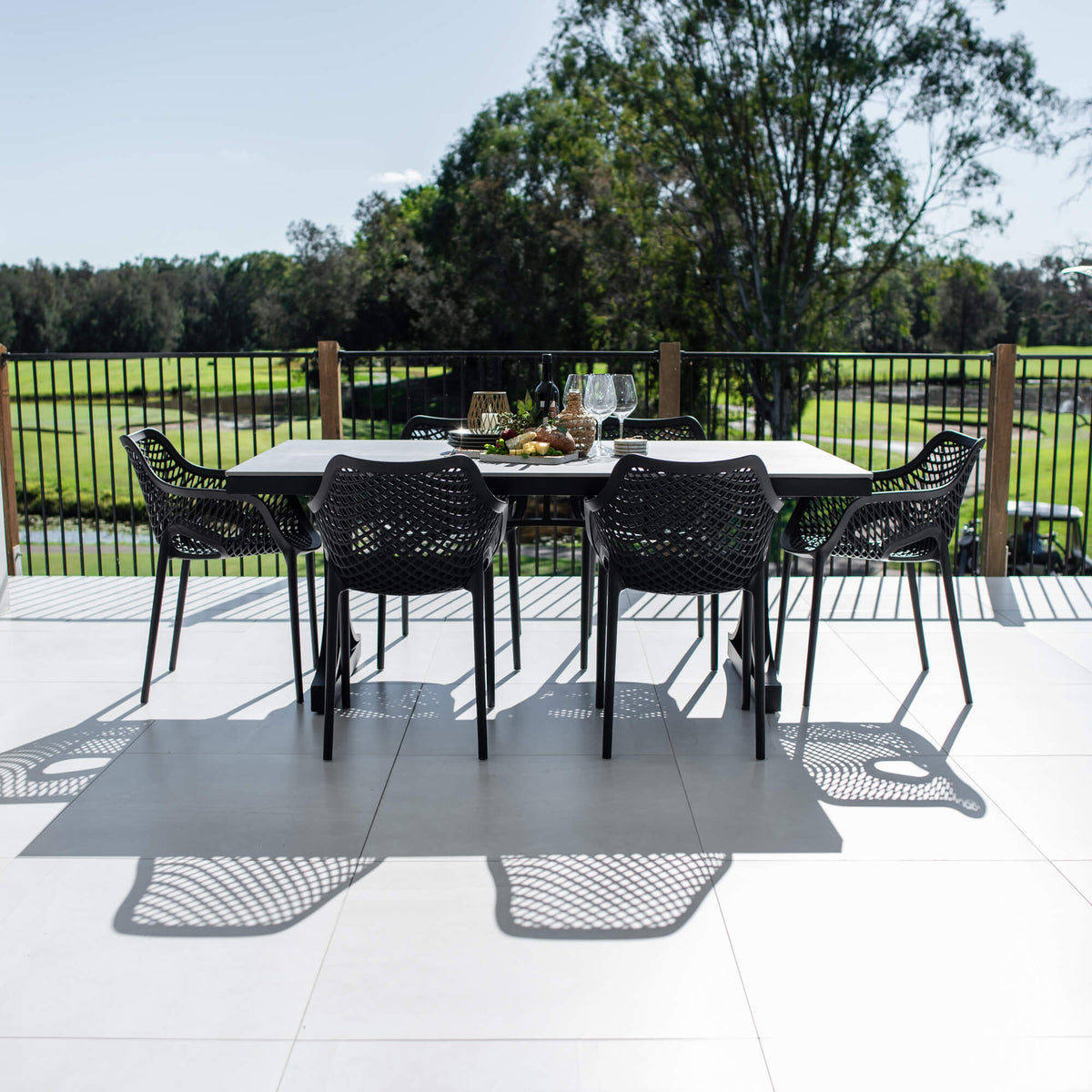 best-outdoor-furniture-Roma XL Malibu - 7pce (180x100) - Outdoor Dining Set #color_BLACK