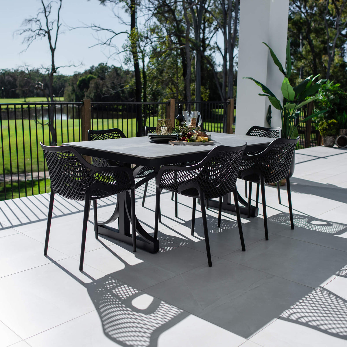 best-outdoor-furniture-Roma XL Malibu - 7pce (180x100) - Outdoor Dining Set #color_BLACK