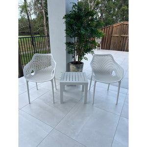 best-outdoor-furniture-Roma XL - Slat Side - 3pce Outdoor Chat Set White