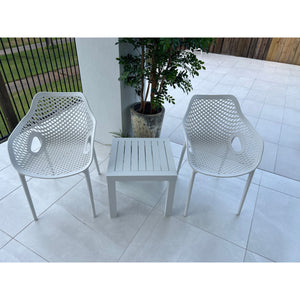 best-outdoor-furniture-Roma XL - Slat Side - 3pce Outdoor Chat Set White