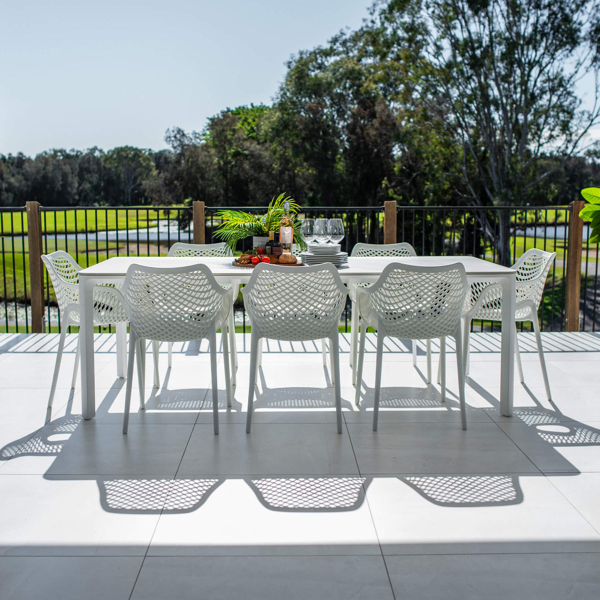 best-outdoor-furniture-Roma XL York - 9pce (220x100) - Outdoor Dining Set #color_WHITE-GREY