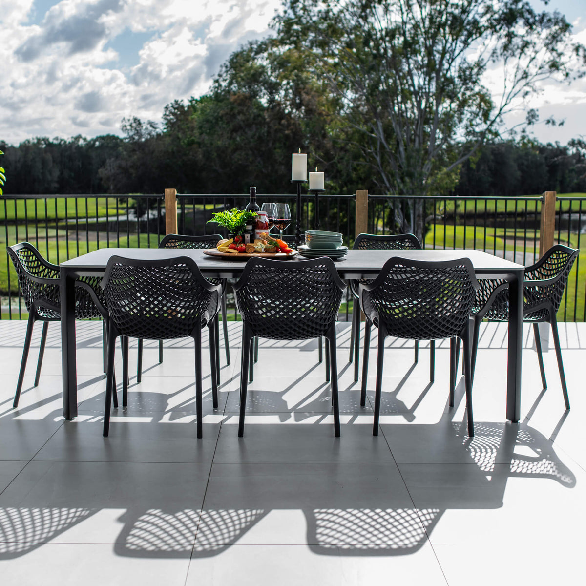 best-outdoor-furniture-Roma XL York - 9pce (220x100) - Outdoor Dining Set #color_BLACK-GREY