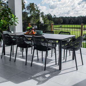best-outdoor-furniture-Roma XL York - 9pce (220x100) - Outdoor Dining Set #color_BLACK-GREY
