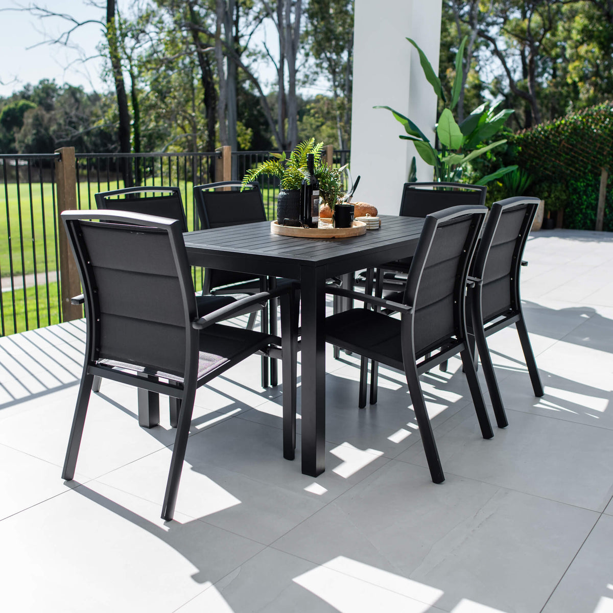 best-outdoor-furniture-Shelby Aria - 7pce (150x80) - Outdoor Dining Set #color_BLACK