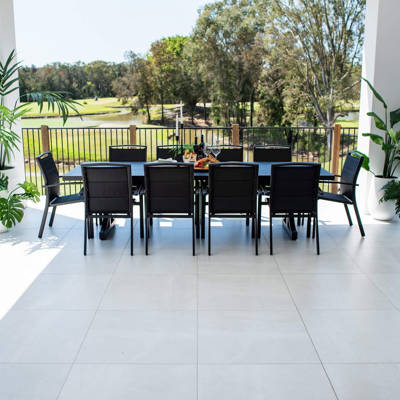 best-outdoor-furniture-Shelby Bergen - 11pce (280x100) - Outdoor Dining Set #color_BLACK