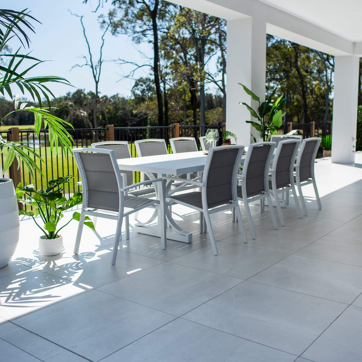 best-outdoor-furniture-Shelby Bergen - 11pce (280x100) - Outdoor Dining Set #color_WHITE