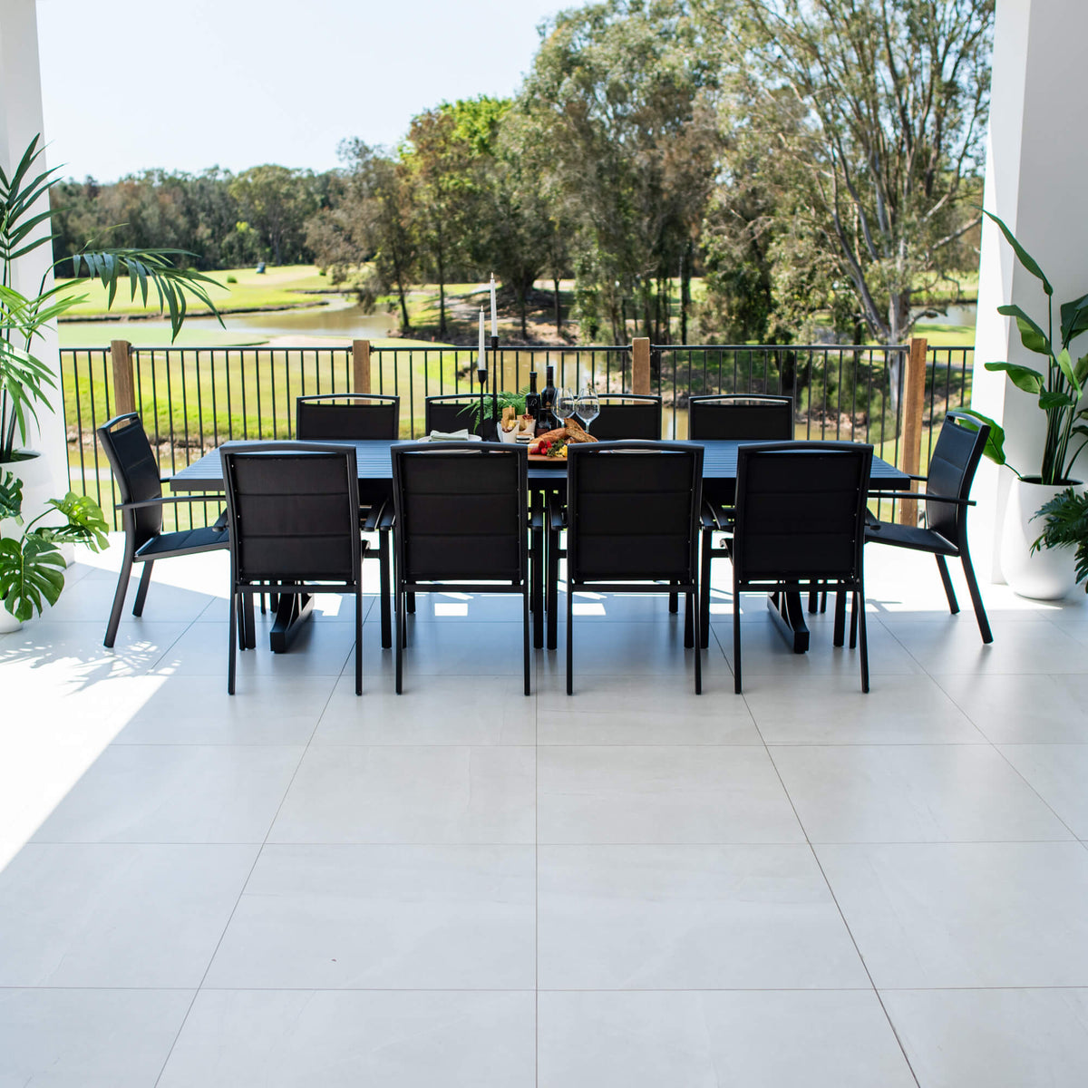 best-outdoor-furniture-Shelby Bergen - 11pce (280x100) - Outdoor Dining Set #color_BLACK