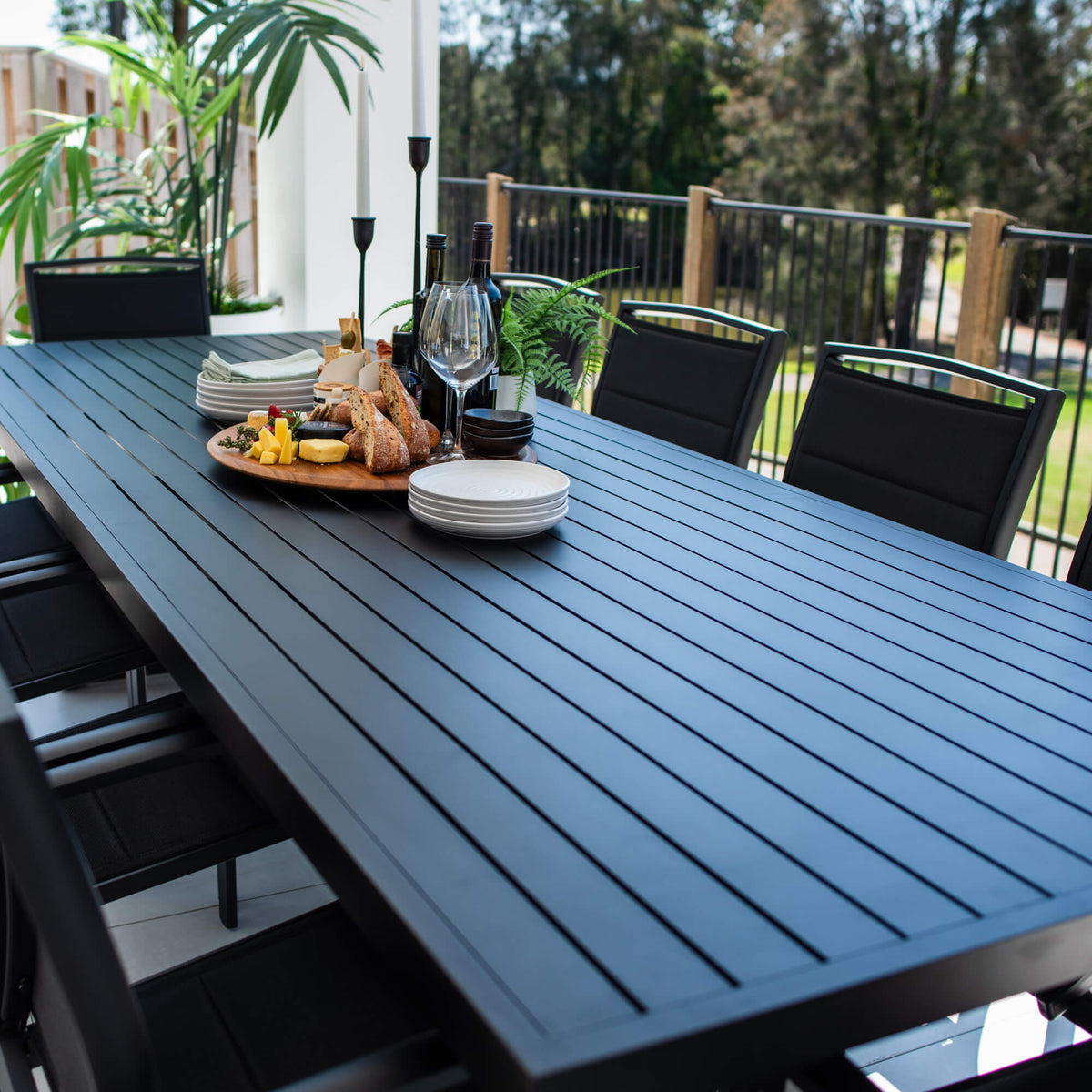 best-outdoor-furniture-Shelby Bergen - 11pce (280x100) - Outdoor Dining Set #color_BLACK