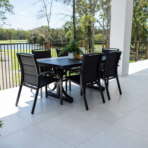 best-outdoor-furniture-Shelby - Bergen Moon Slat - 7pce Outdoor Dining Set (180cm) #color_BLACK