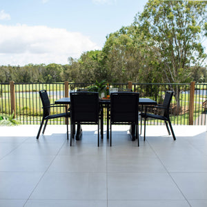 best-outdoor-furniture-Shelby - Bergen Moon Slat - 7pce Outdoor Dining Set (180cm) #color_BLACK