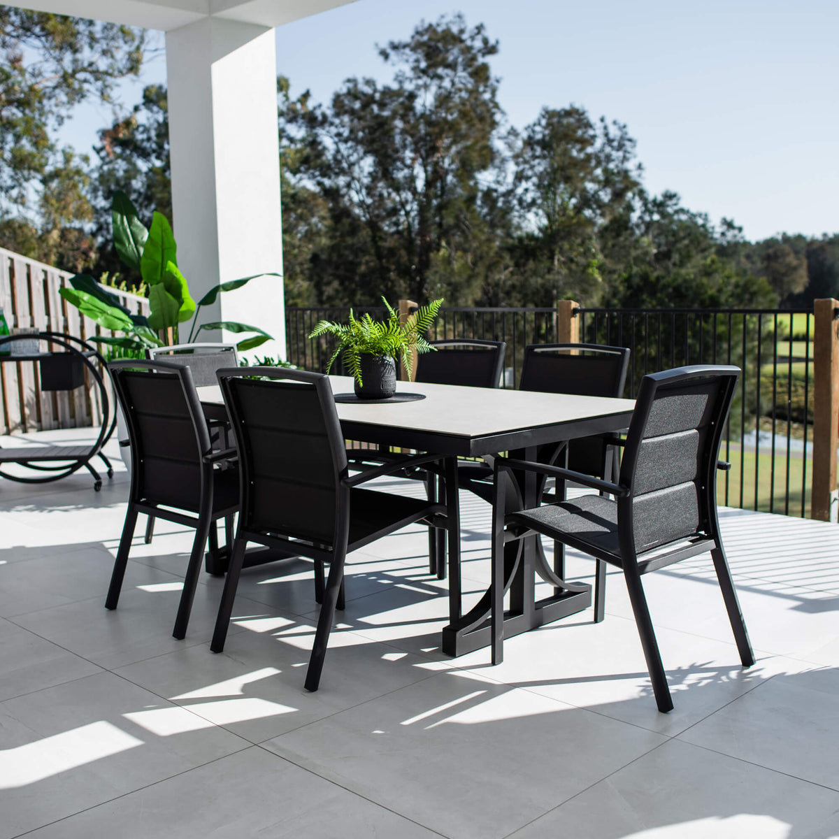 best-outdoor-furniture-Shelby Ceramic - 7pce (180x100) - Outdoor Dining Set #color_BLACK