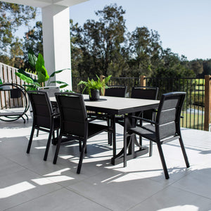 best-outdoor-furniture-Shelby Ceramic - 7pce (180x100) - Outdoor Dining Set #color_BLACK