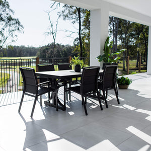 best-outdoor-furniture-Shelby Ceramic - 7pce (180x100) - Outdoor Dining Set #color_BLACK