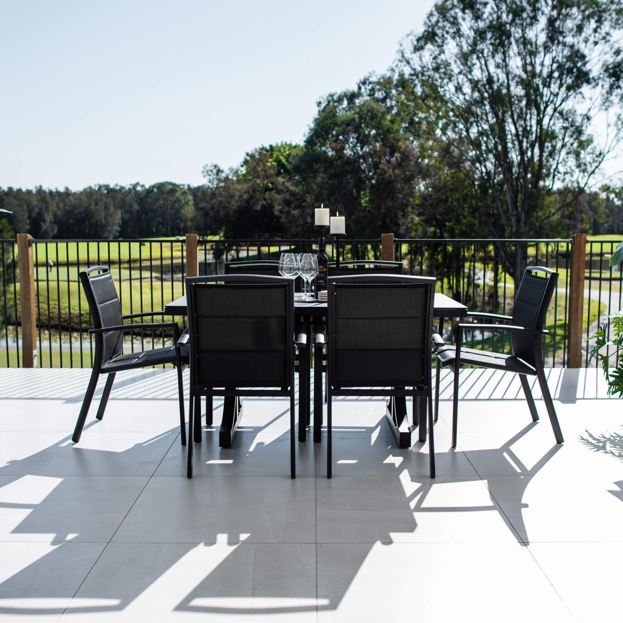 best-outdoor-furniture-Shelby Chester Moon - 7pce (150x80) - Outdoor Dining Set #color_BLACK