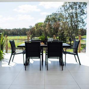 best-outdoor-furniture-Shelby Chester Moon - 7pce (180x100) - Outdoor Dining Set #color_BLACK