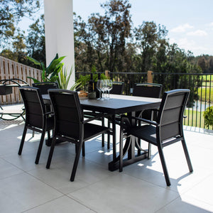 best-outdoor-furniture-Shelby Chester Moon - 7pce (180x100) - Outdoor Dining Set #color_BLACK