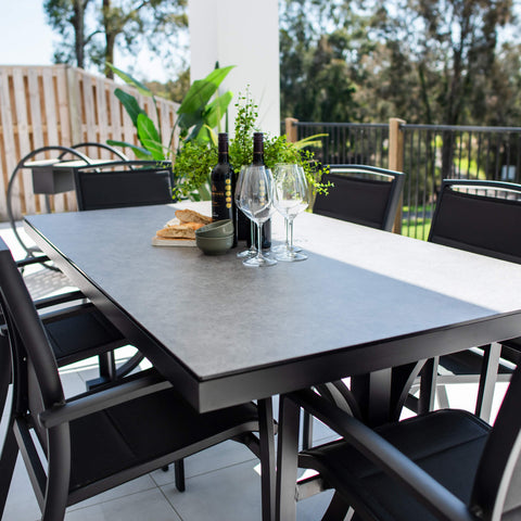 Shelby Chester Moon - 7pce (180x100) - Outdoor Dining Set