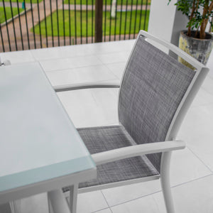 best-outdoor-furniture-Shelby - Coast Moon - 7pce Outdoor Dining Set (150cm) White Grey