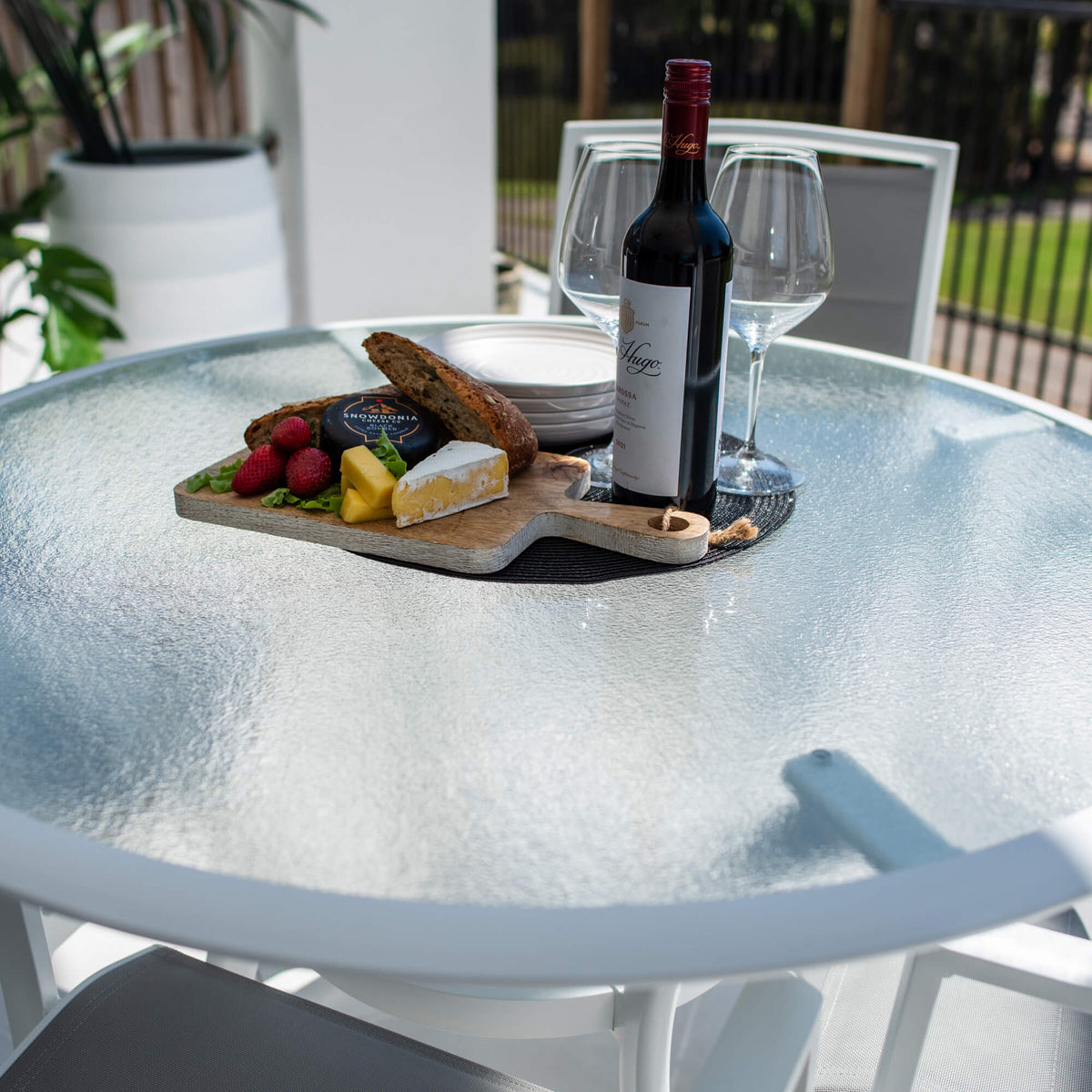 best-outdoor-furniture-Shelby Coventry - 5pce (105x105) - White/Grey Outdoor Dining Set #color_WHITE