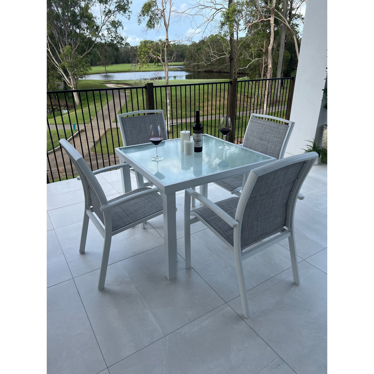 best-outdoor-furniture-Shelby Hudson - 5pce Outdoor Dining Set (90cm)