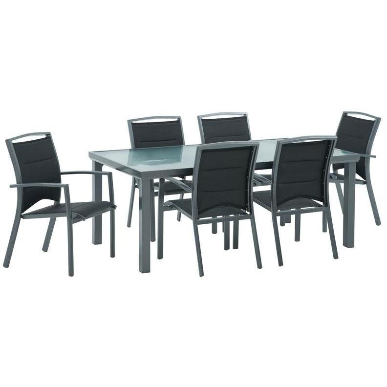 best-outdoor-furniture-Shelby Hudson - 7pce Outdoor Dining Set (180cm)