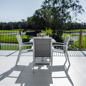 best-outdoor-furniture-Shelby Lennox - 5pce (80x80) - Outdoor Bistro Set - Outdoor Dining Set #color_WHITE